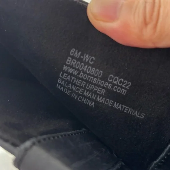 Born Shaunie Black‎ Leather Women’s Riding Boot Size 6 Wide Calf New $240